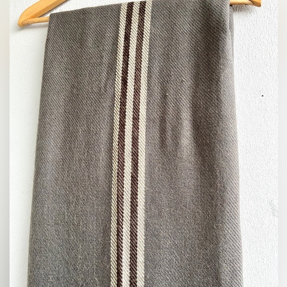 Taupe Fringed Blanket Scarf - Picture 5 of 15